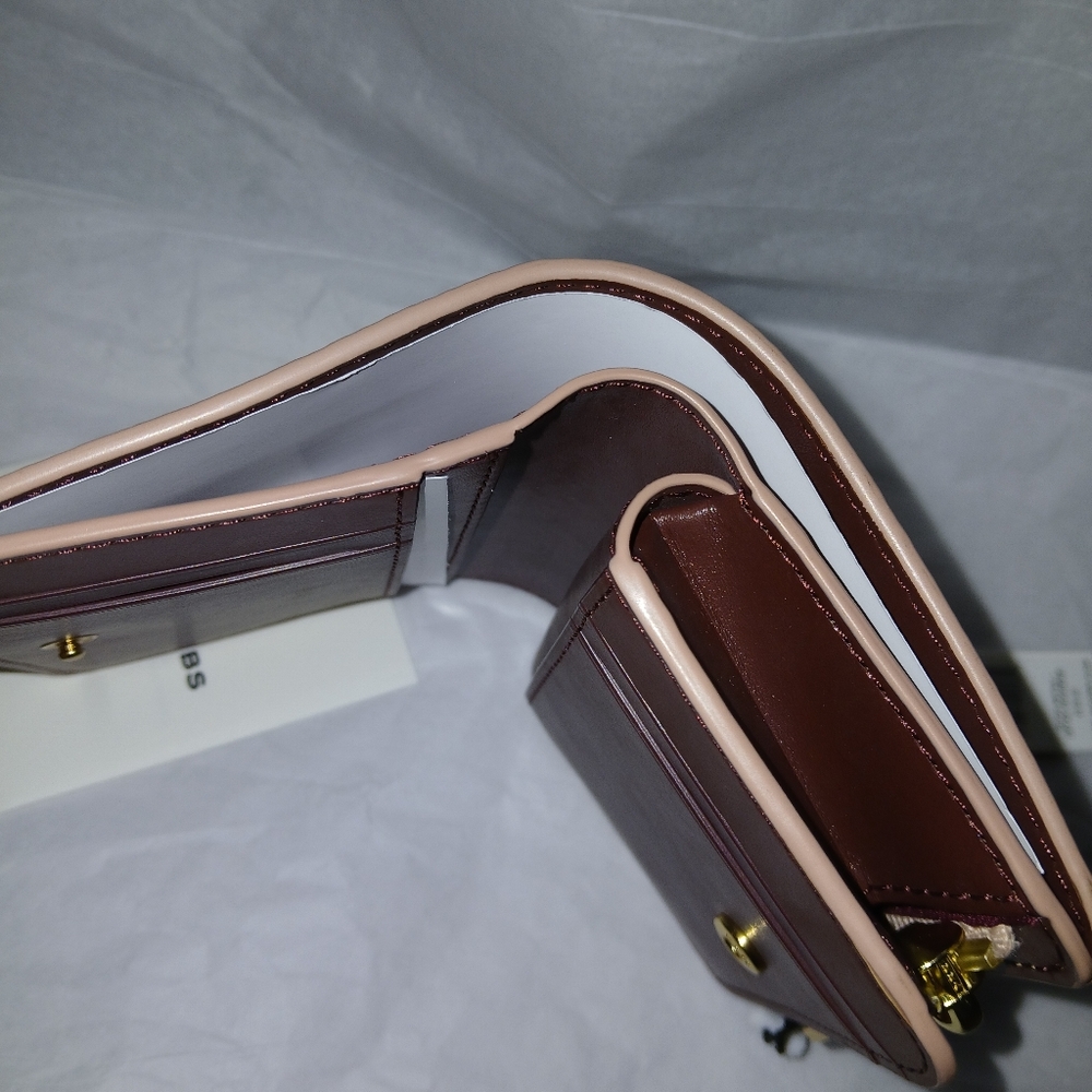 Final❗️Marc Jacobs Genuine Leather The Compact Wallet  Rose, Colorblock - Picture 11 of 14